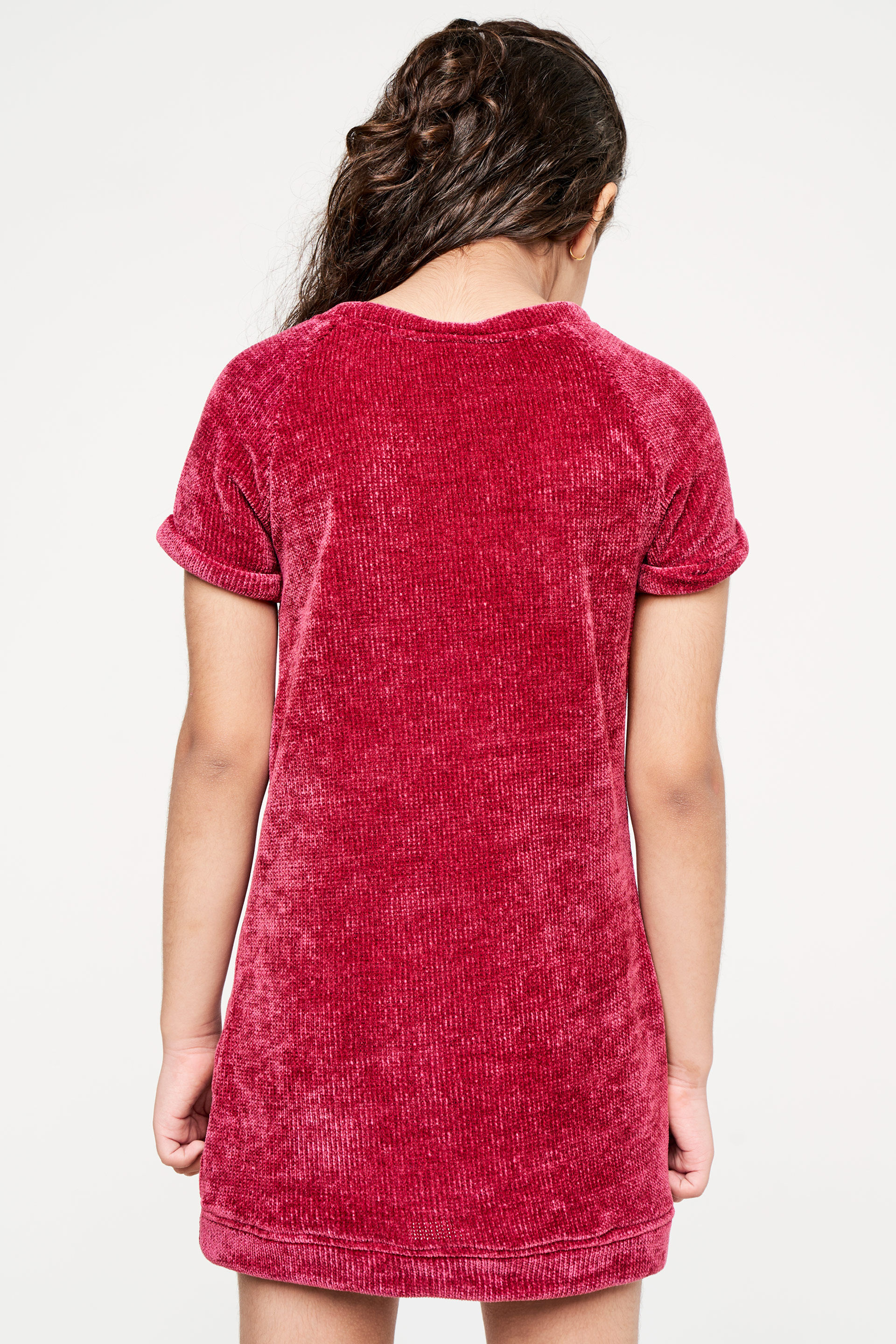 Maroon Solid Straight Dress, Maroon, image 5